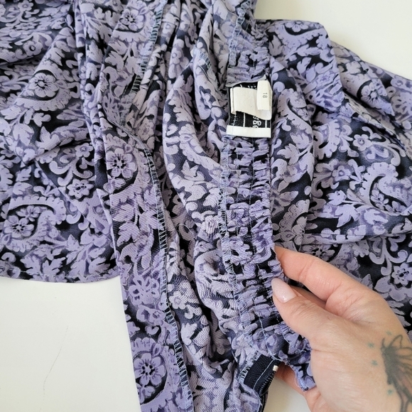 Fitting Image Vintage 90s Paisley Maxi lightweight Skirt‎ size 18 A-Line - Picture 7 of 12